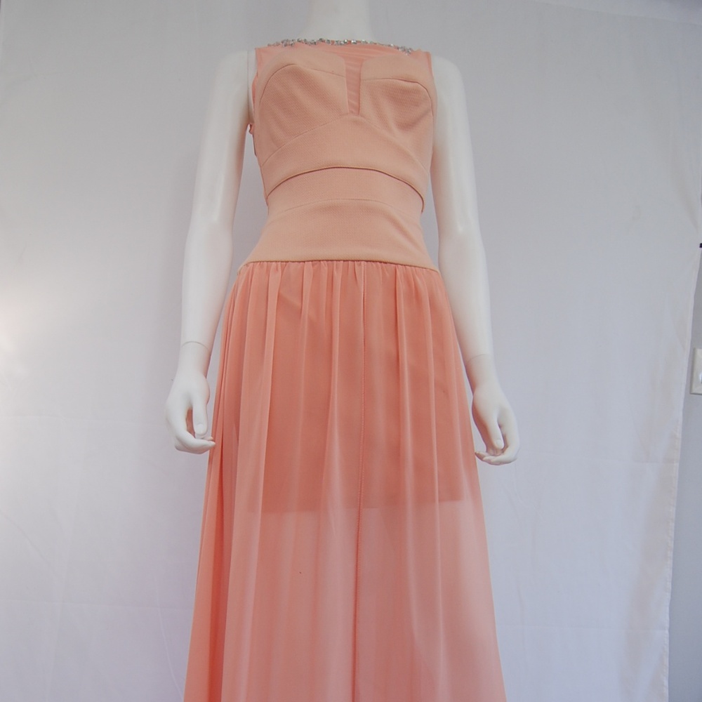 Andree Blue Long Coral Dress